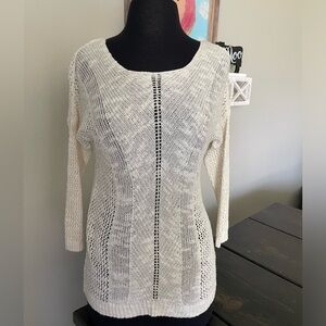 Old Navy XS 3/4 Sleeve See Through Sweater